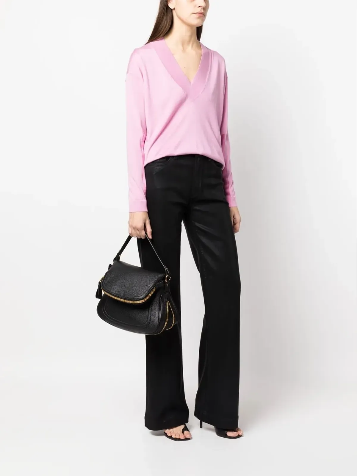TOM FORD ファインニット パネルドトップ ピンク - 画像2