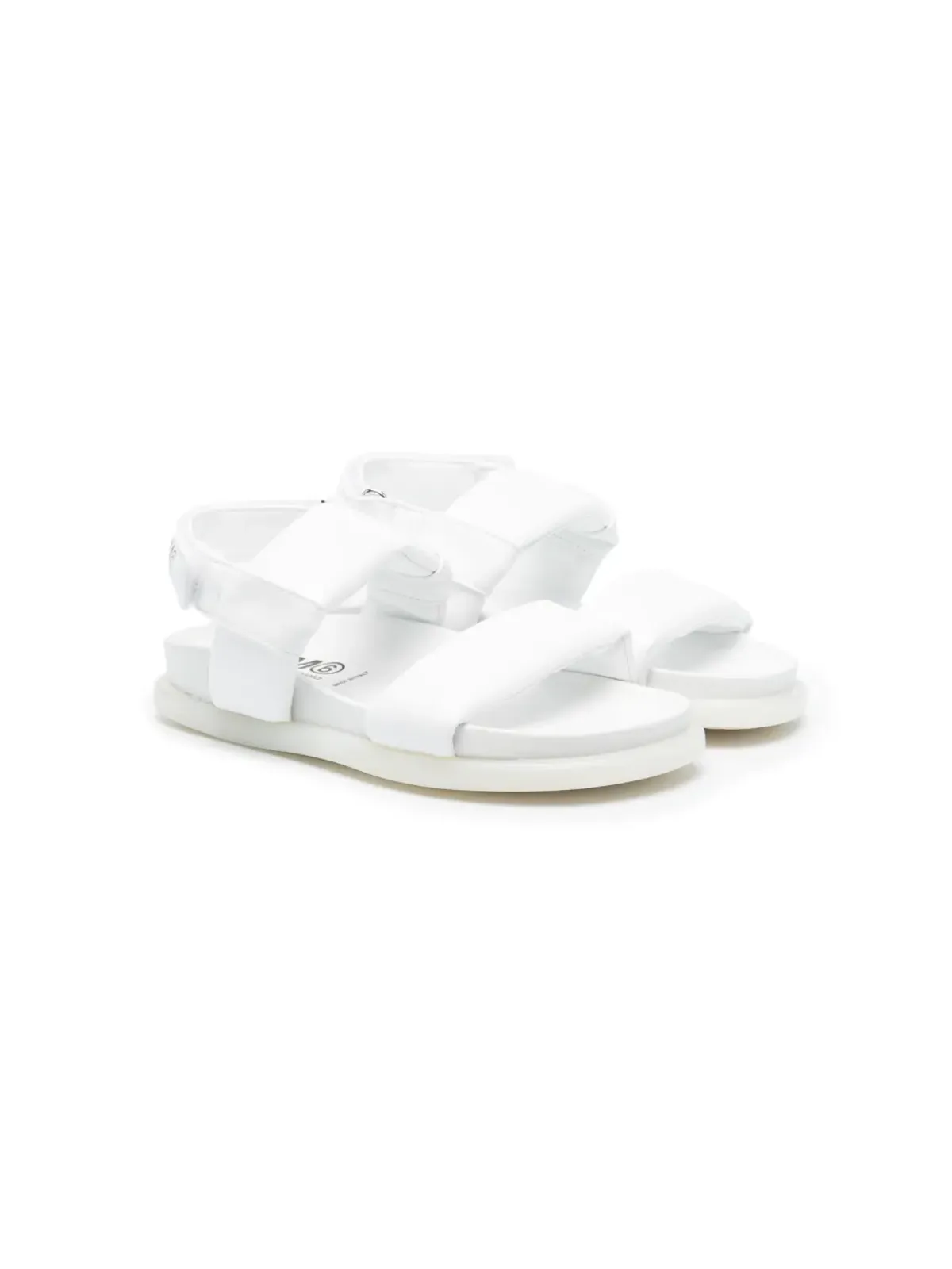 MM6 Maison Margiela Kids タッチストラップフラットサンダル - ホワイト - 画像1