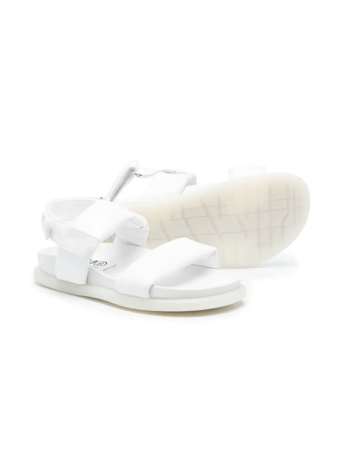 MM6 Maison Margiela Kids タッチストラップフラットサンダル - ホワイト - 画像2