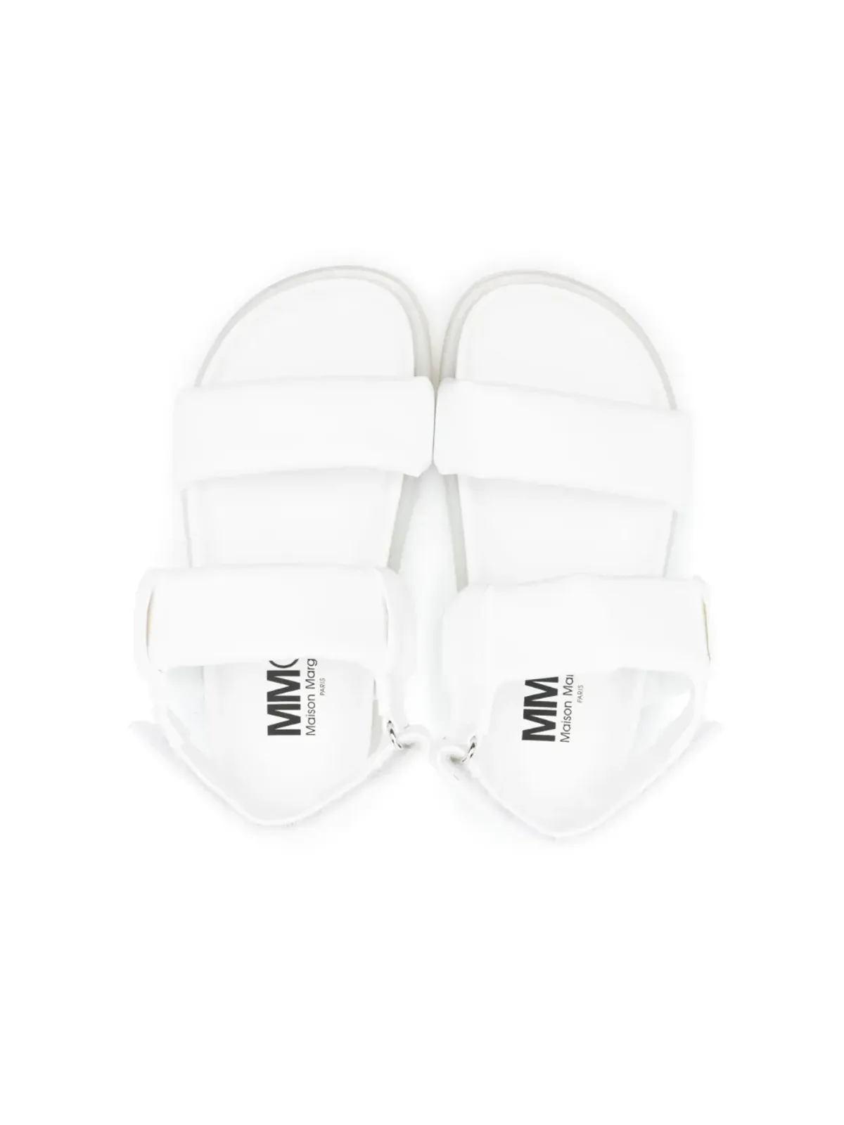 MM6 Maison Margiela Kids タッチストラップフラットサンダル - ホワイト - 画像3