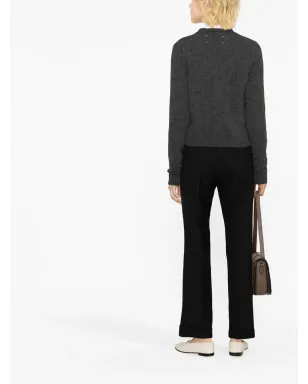 Gucci ハイウエスト ウールパンツ - ブラック - サムネイル4