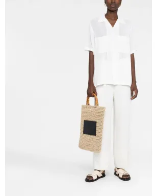 Jil Sander 竹製ハンドルのトートバッグ - サムネイル2