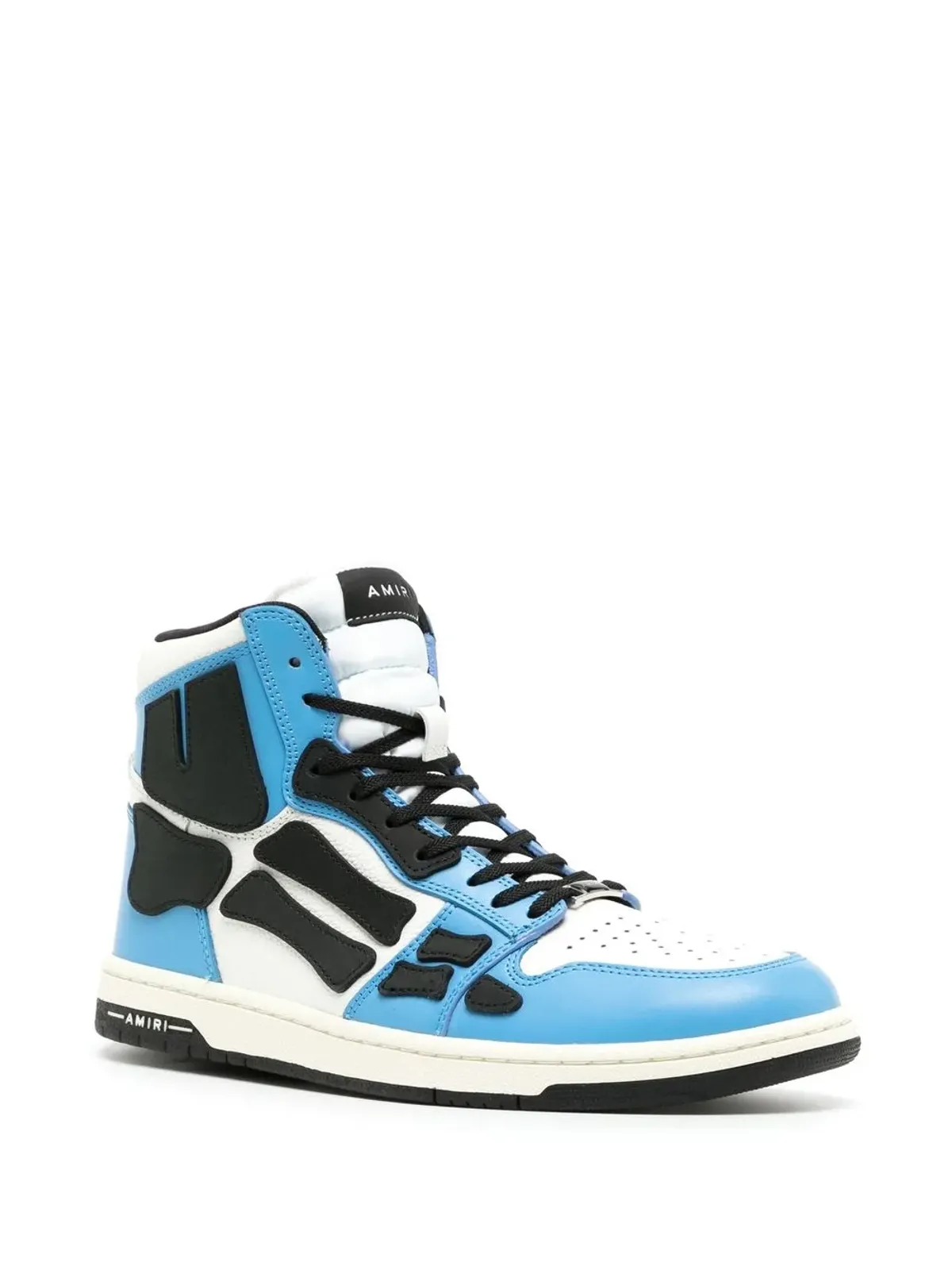 AMIRI Skel Top Hi レザー スニーカー ブルー - 画像2