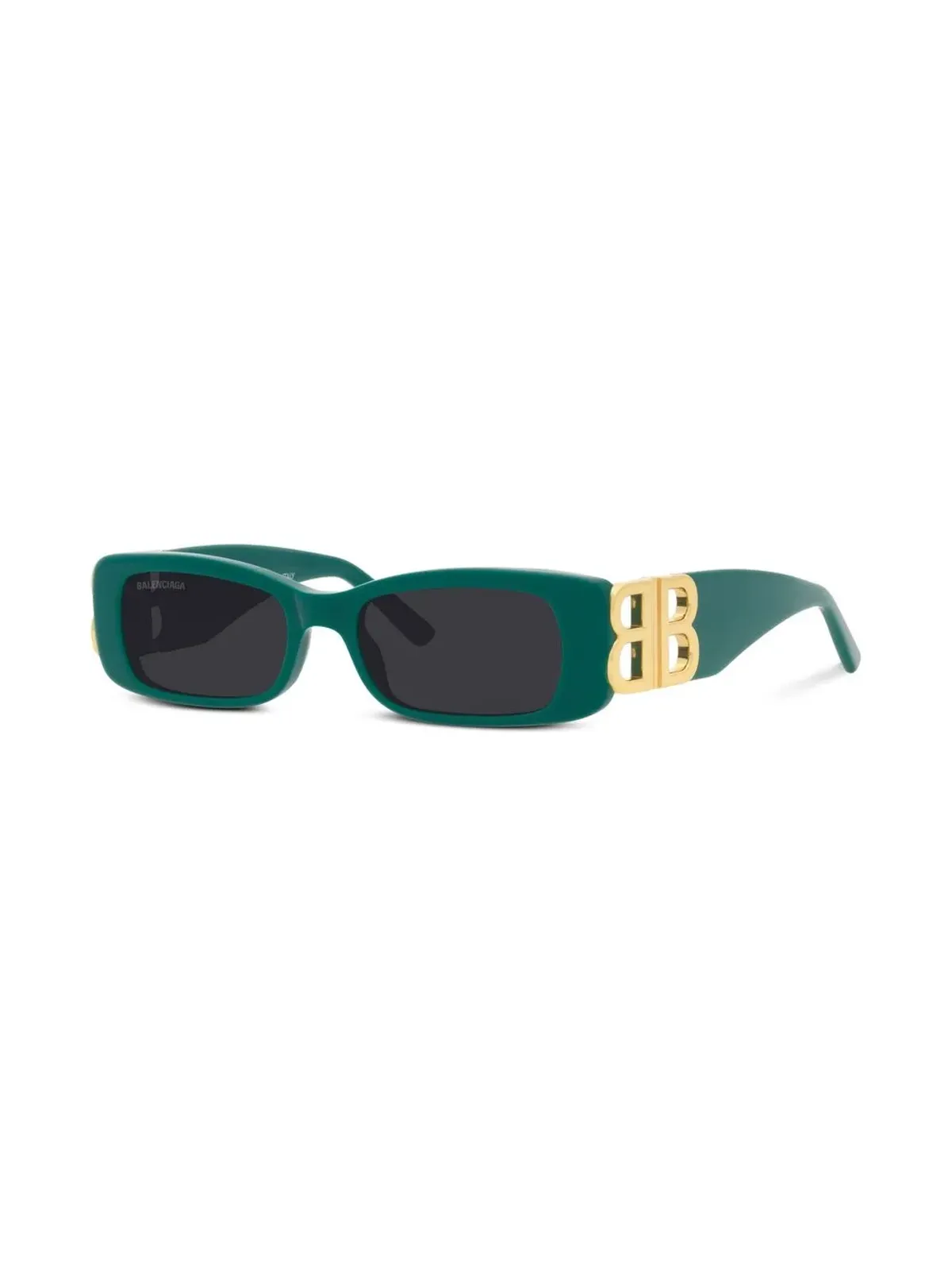 Balenciaga Eyewear BB0096S BB-plaque sunglasses - Green - 画像2