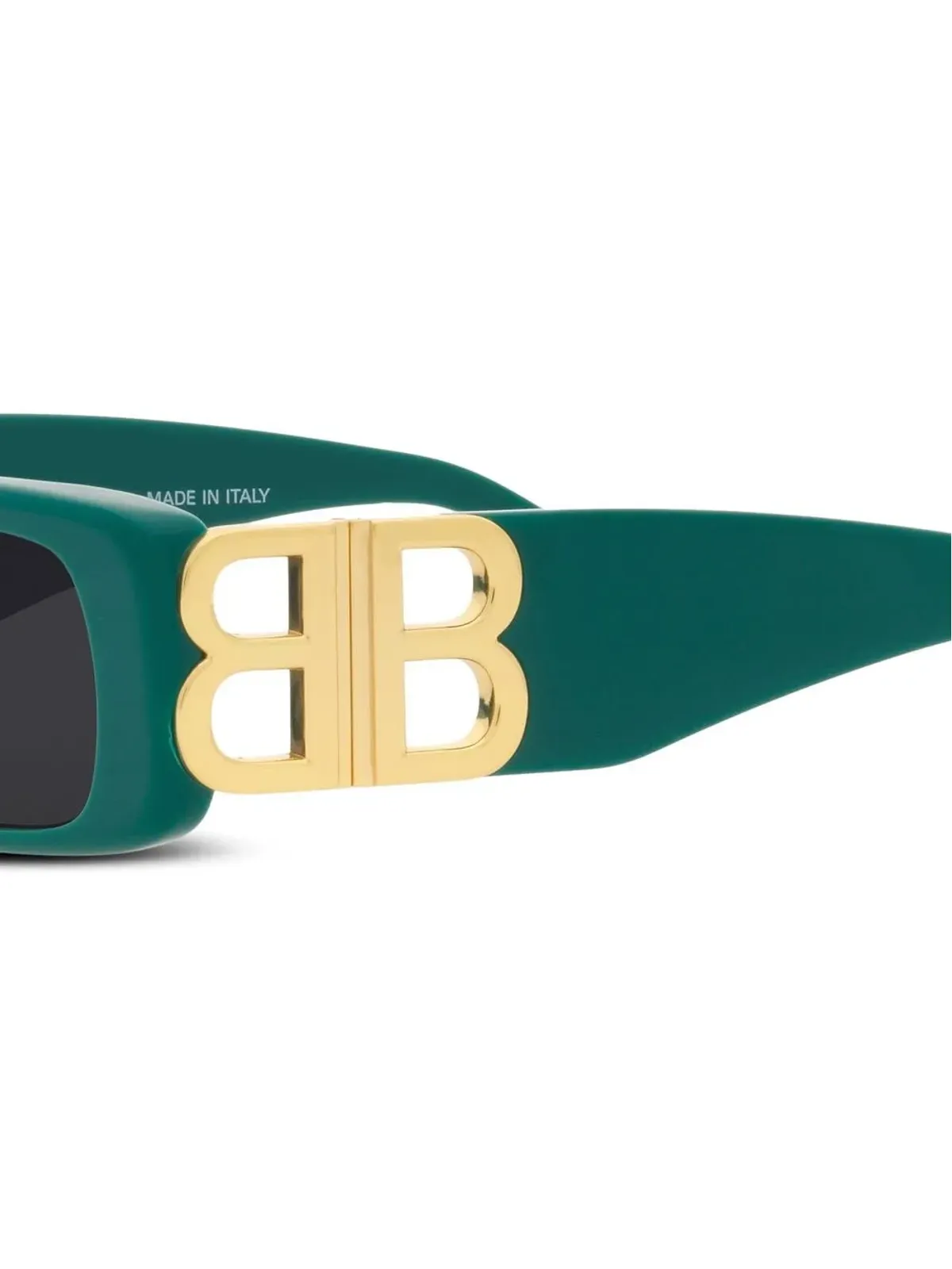 Balenciaga Eyewear BB0096S BB-plaque sunglasses - Green - 画像3