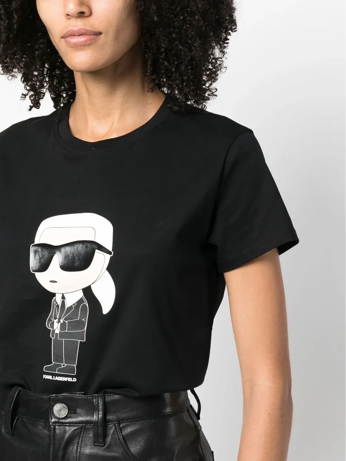 Karl Lagerfeld Ikon オーガニックコットンTシャツ ブラック - 画像5