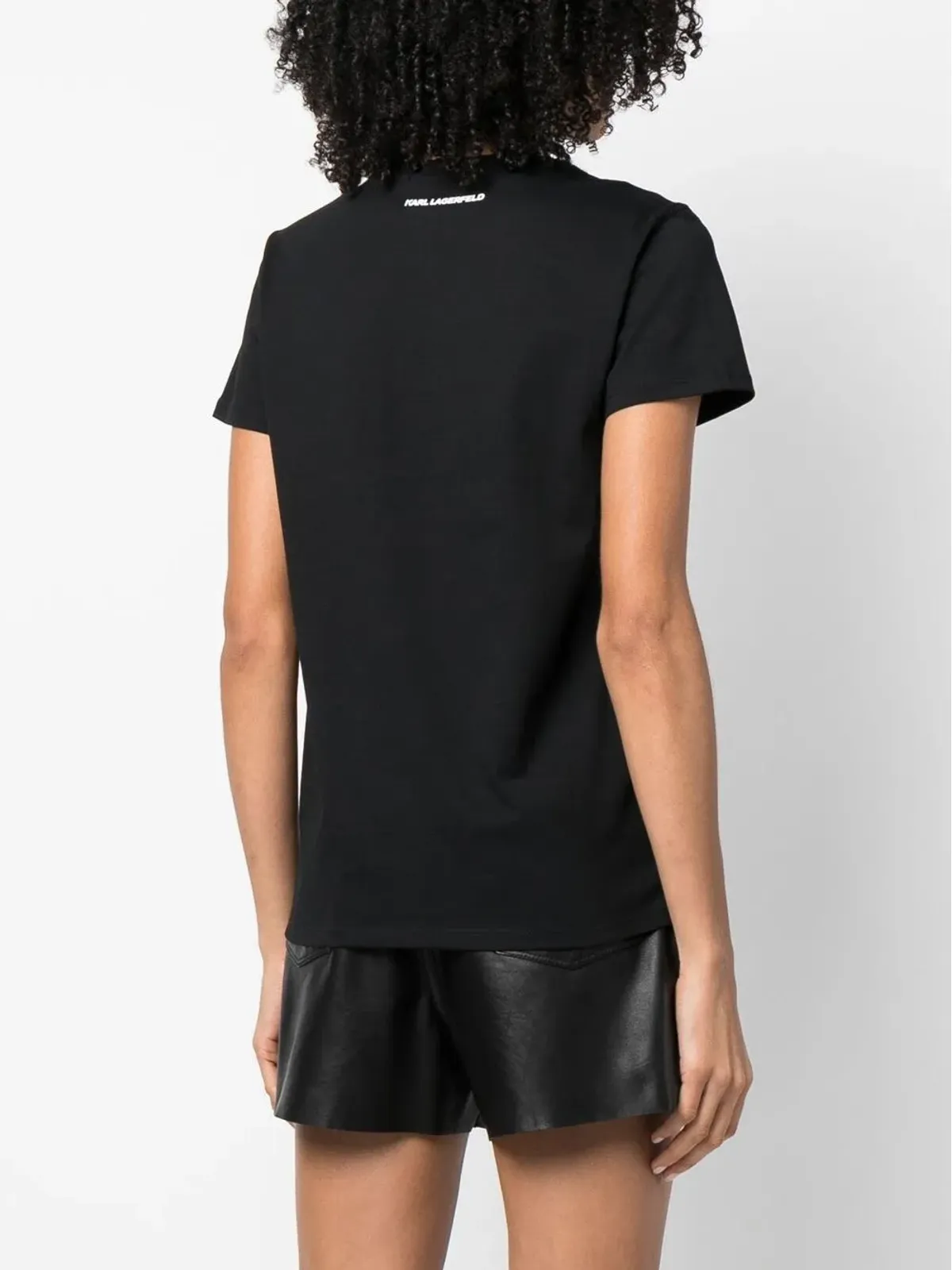 Karl Lagerfeld Ikon オーガニックコットンTシャツ ブラック - 画像4
