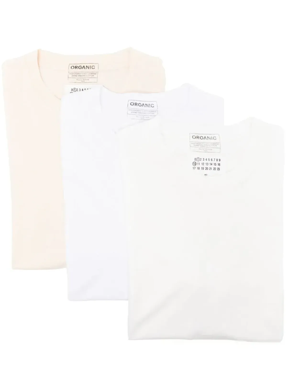Maison Margiela オーガニックコットンTシャツ（3枚組） - ホワイト - 画像1