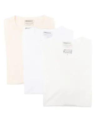 Maison Margiela オーガニックコットンTシャツ（3枚組） - ホワイト - サムネイル1
