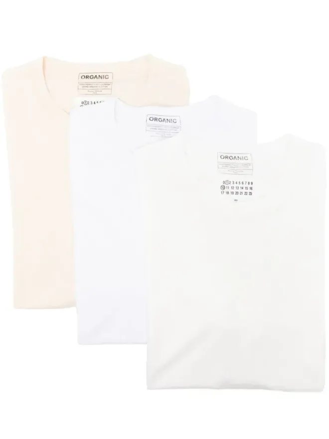 Maison Margiela Maison Margiela オーガニックコットンTシャツ（3枚組） - ホワイトの商品画像
