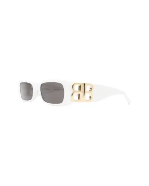 Balenciaga Eyewear BB0096S BB-プラーク サングラス（ホワイト） - サムネイル2