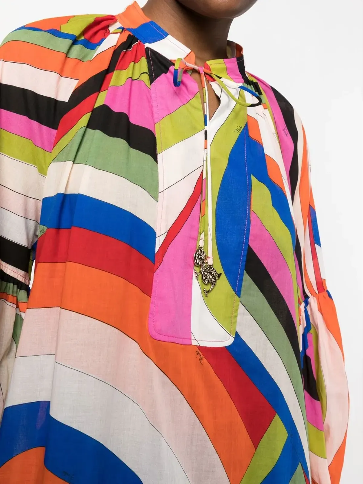 PUCCI イリデプリント コットン ミニドレス - 画像5