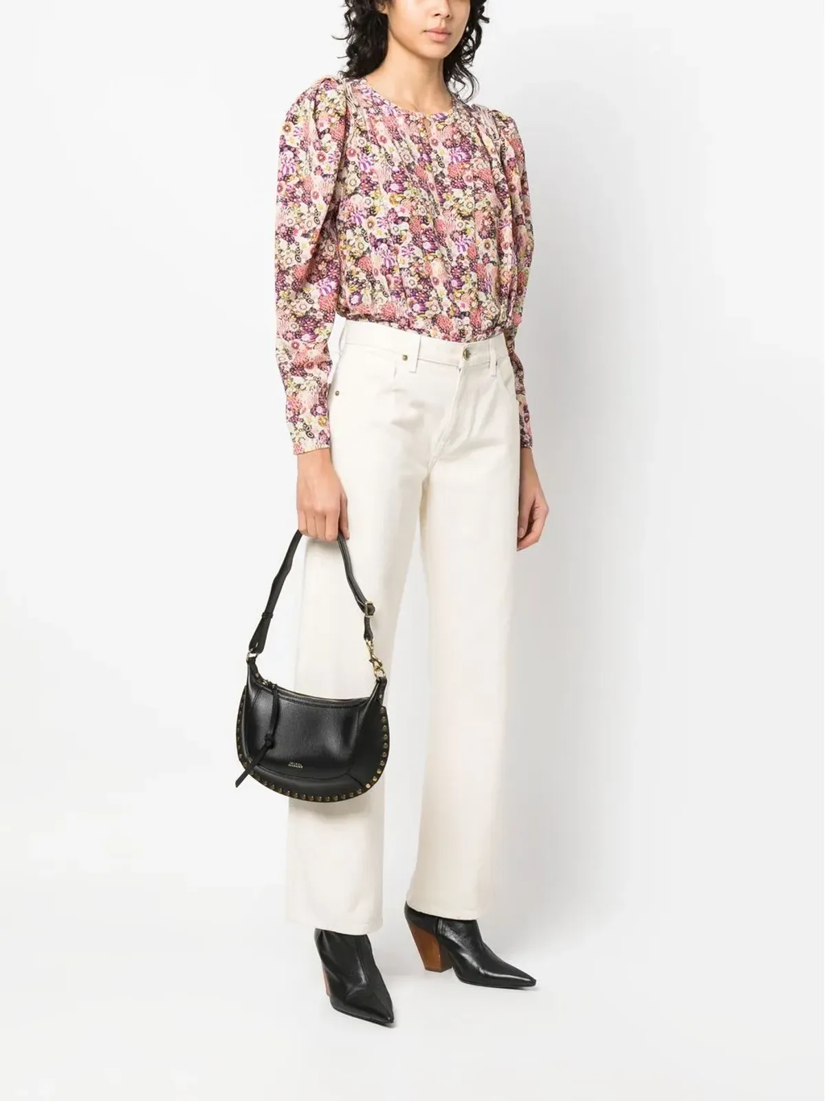 ISABEL MARANT Oskan Moon レザー ショルダーバッグ ブラック - 画像2
