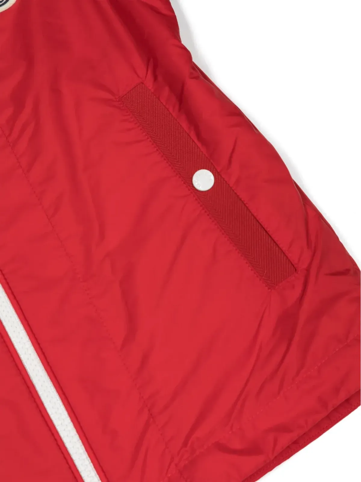 Moncler Enfant Becan ロゴパッチ ジップアップ ジレ - レッド - 画像3