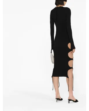 ANDREĀDAMO カットアウトディテール ニットドレス - ブラック - サムネイル3