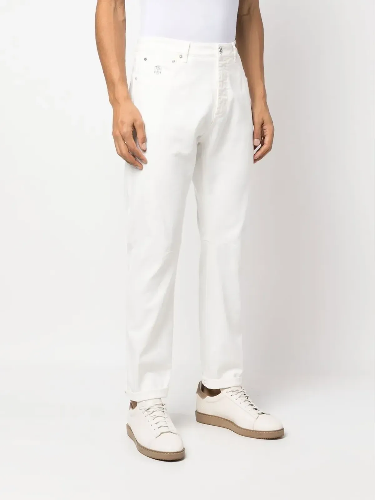 Brunello Cucinelli ロゴディテール・ストレートジーンズ - 画像3
