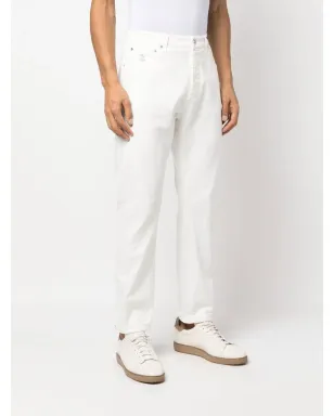 Brunello Cucinelli ロゴディテール・ストレートジーンズ - サムネイル3
