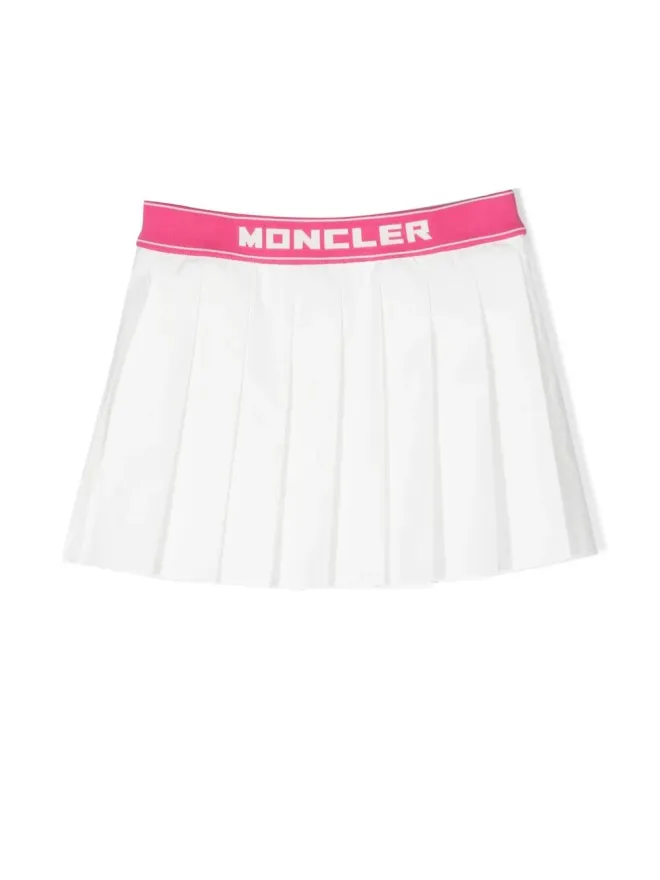 Moncler Enfant Moncler Enfant ロゴウエストプリーツスカート ホワイトの商品画像