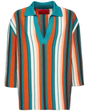 La DoubleJ Bay Polo ストライプ柄ニットセーター - サムネイル1