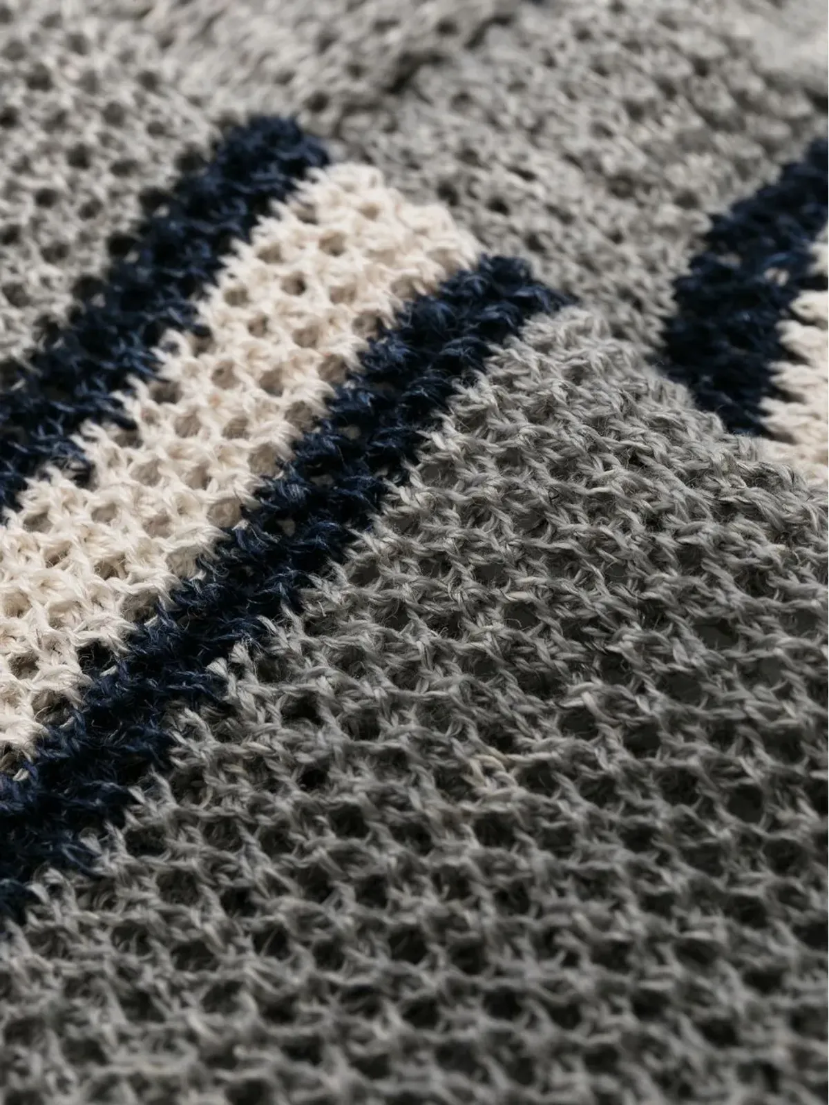 Brunello Cucinelli コットンリネンストライプニットタイ - 画像2