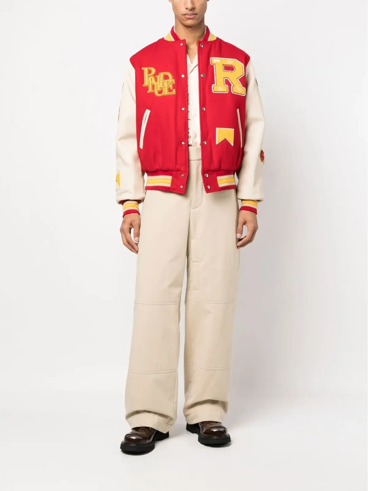 RHUDE Bull Market varsity jacket - Red - 画像2