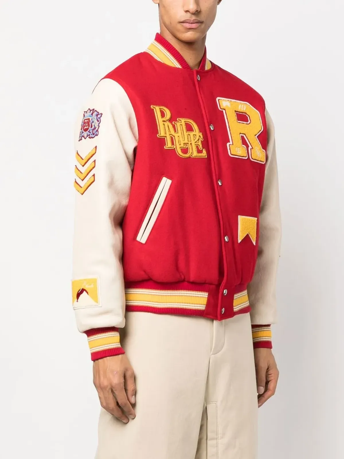 RHUDE Bull Market varsity jacket - Red - 画像3