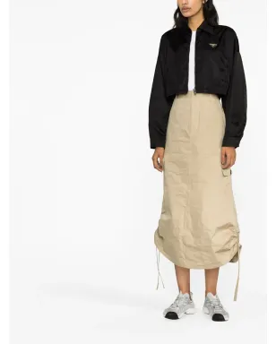 Prada Re-Nylon クロップド ブルゾンジャケット - ブラック - サムネイル2