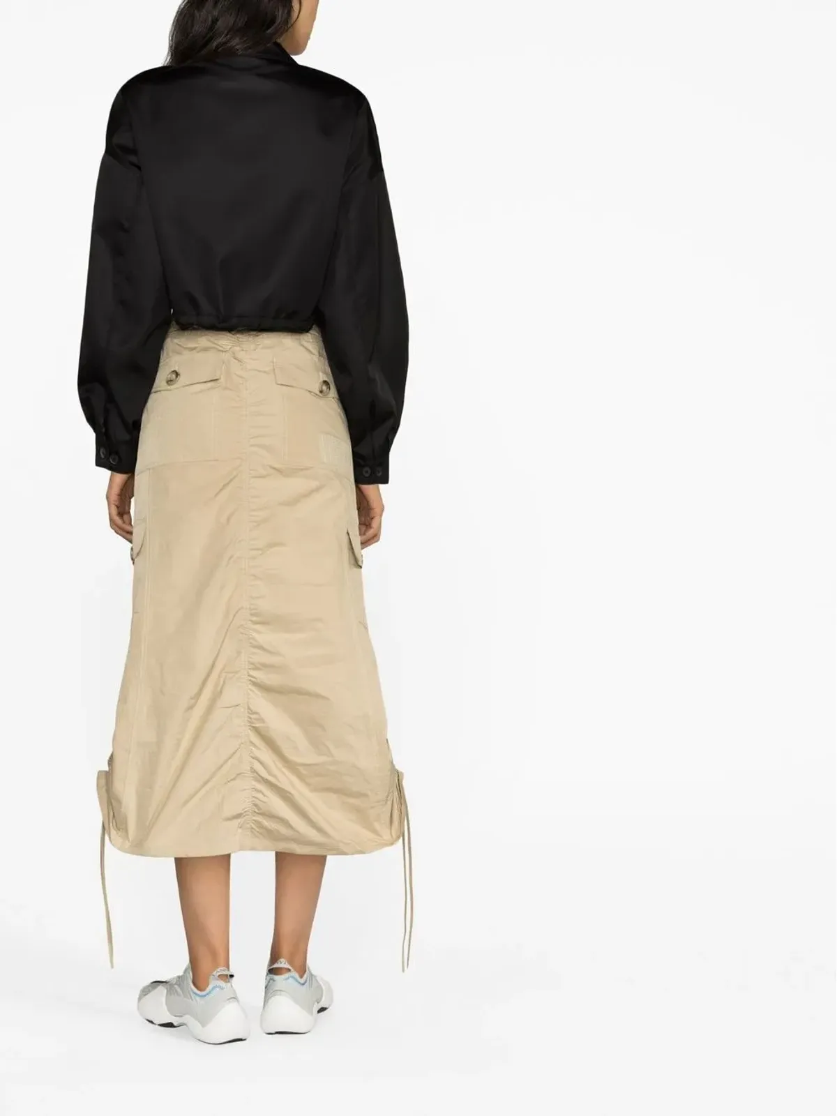 Prada Re-Nylon クロップド ブルゾンジャケット - ブラック - 画像3