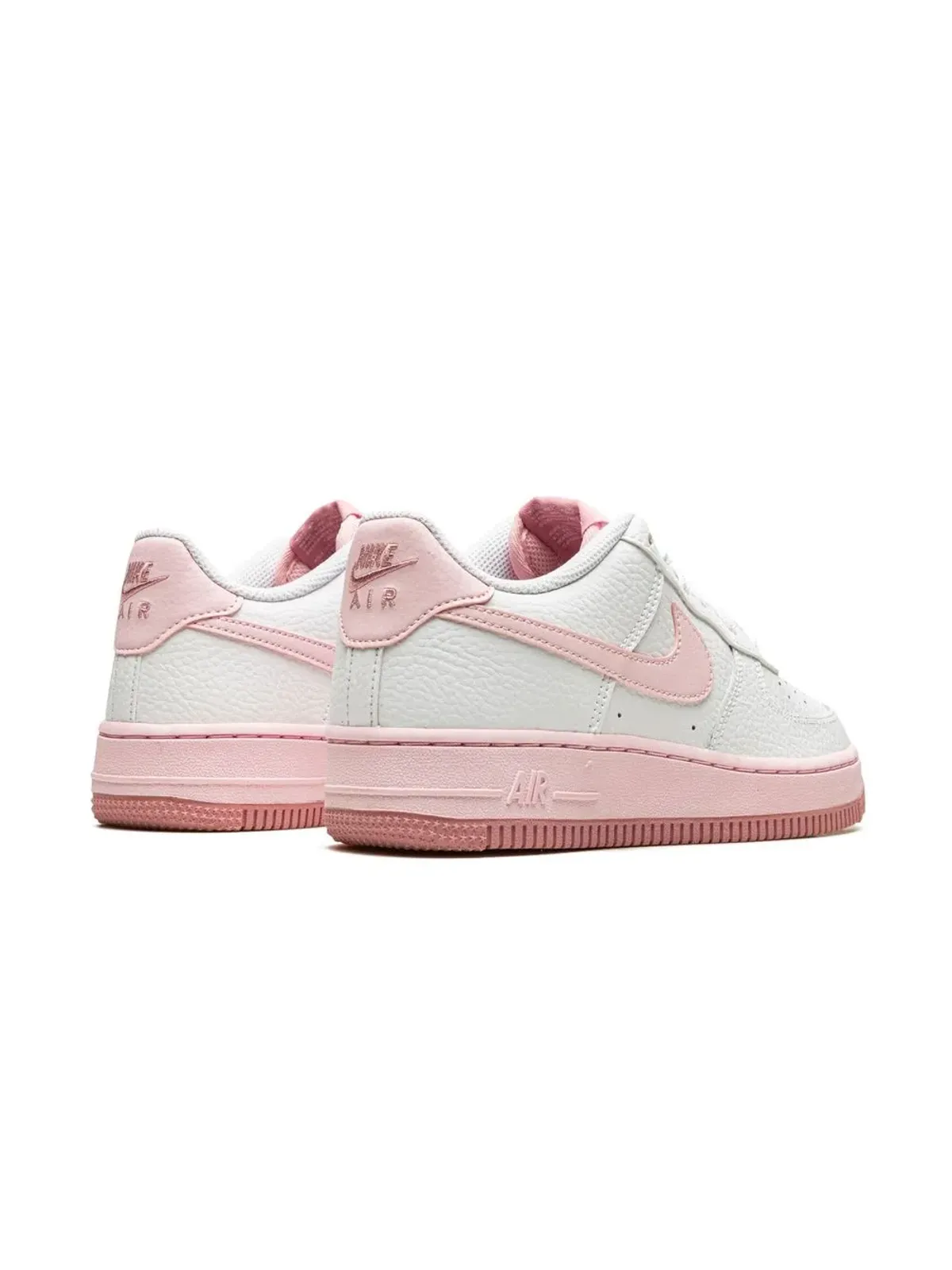 Nike Kids エアフォース1 ホワイト/ピンクフォーム スニーカー - 画像3