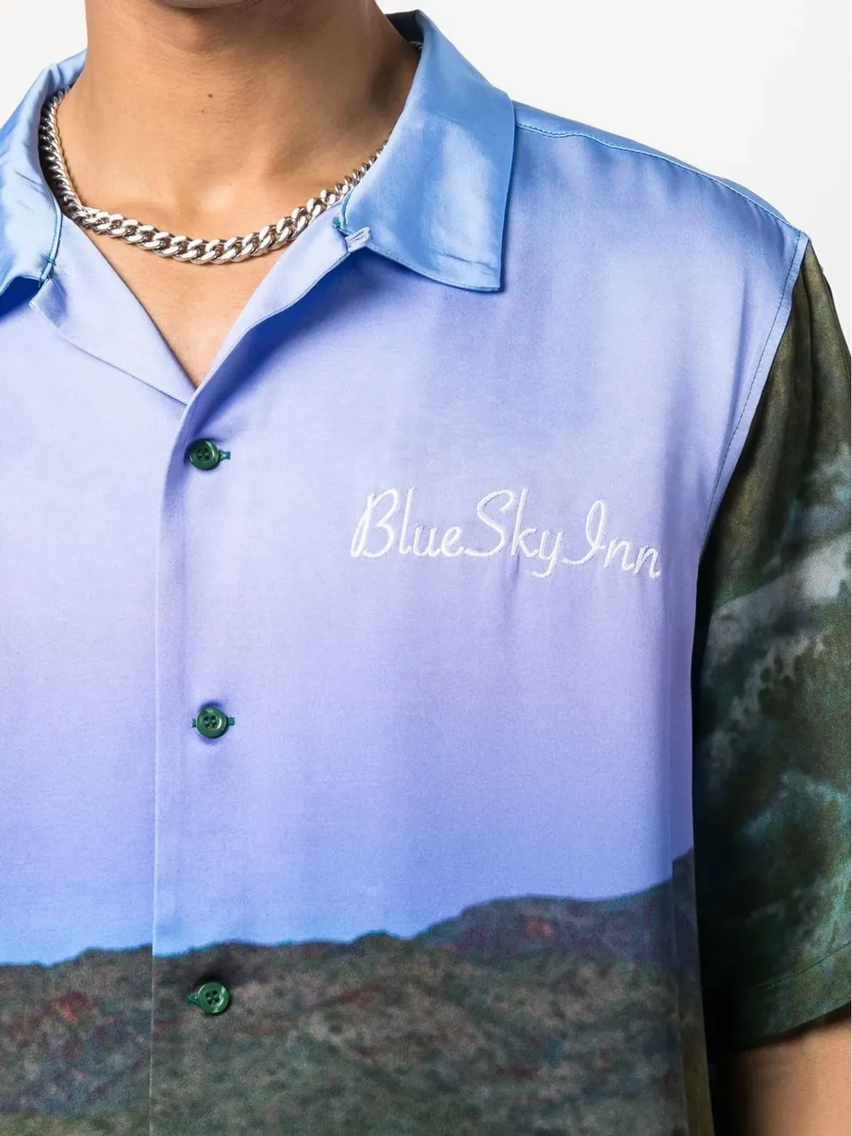 BLUE SKY INN ロゴ刺繍シャツ - 画像5