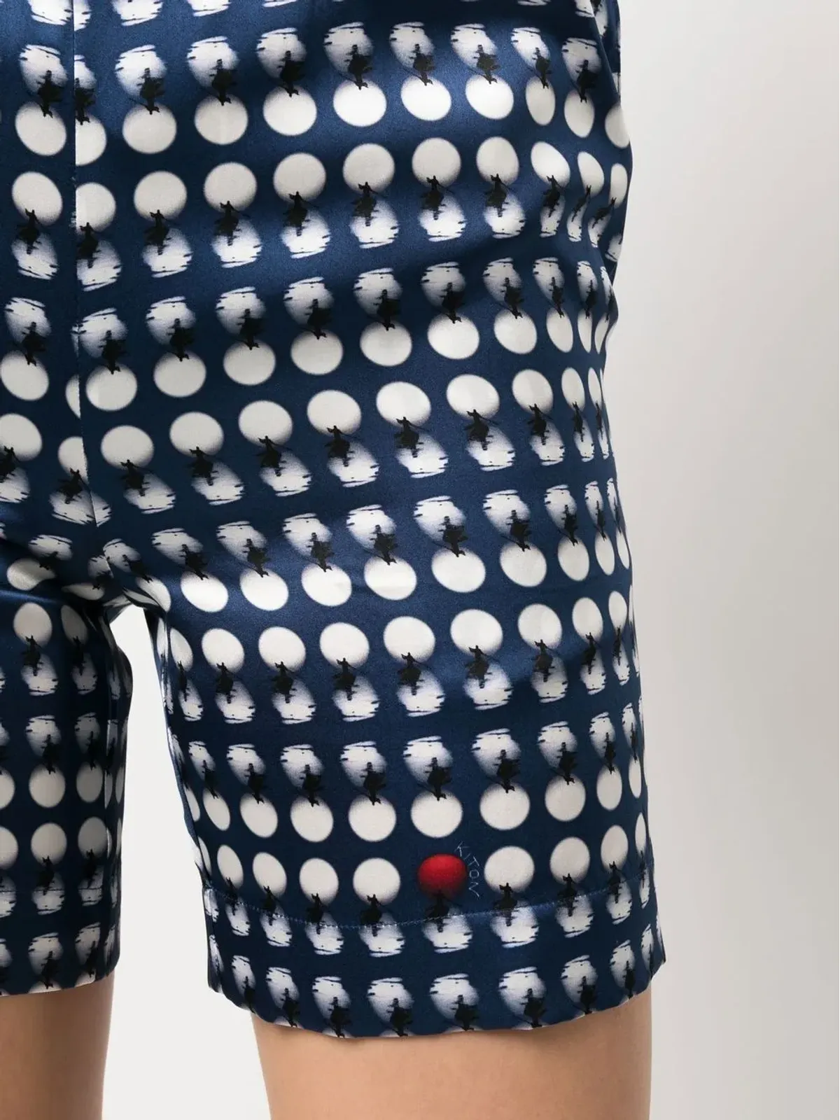 Kiton スポットプリント エラスティックショーツ - Blue - 画像5