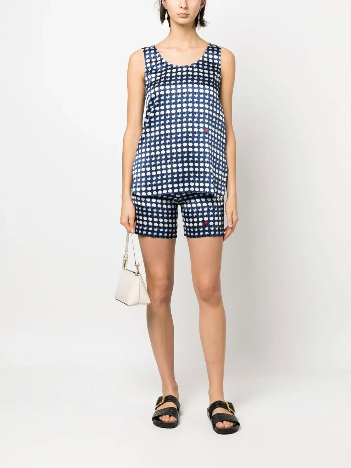 Kiton スポットプリント エラスティックショーツ - Blue - 画像2