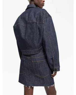 AZ FACTORY x Lutz Huelle Boule ロー cut edge デニムスカート - サムネイル4