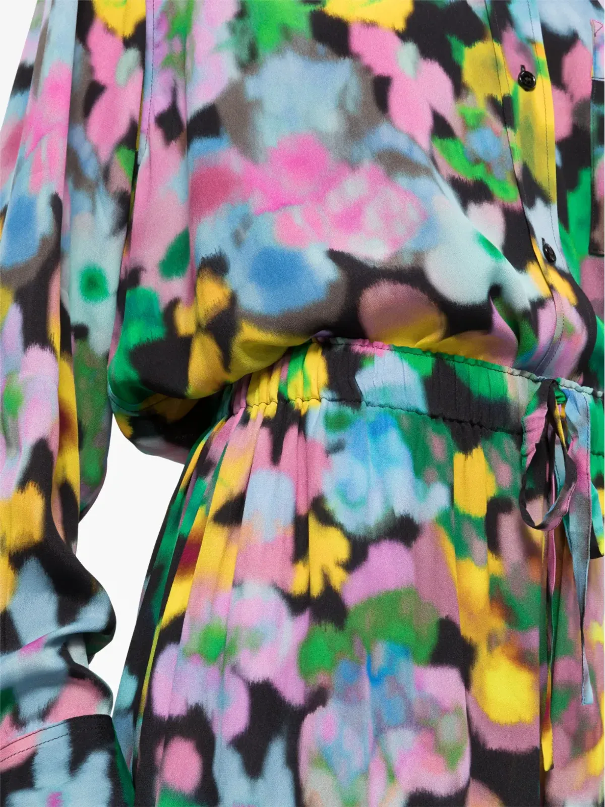 AZ FACTORY x Lutz Huelle Sunrise フローラルプリント ピンクのワイドレッグパンツ - 画像4