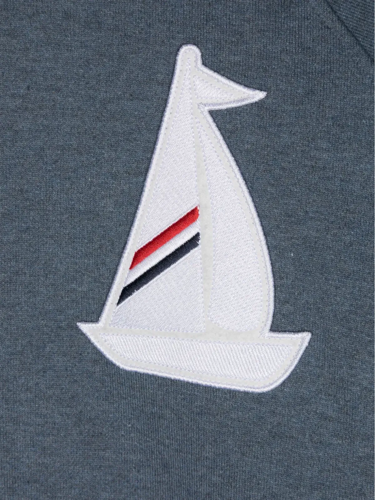 Thom Browne Kids 刺繍モチーフ コットン スウェットシャツ - ブルー - 画像3