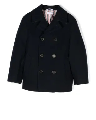 Thom Browne Kids ダブルブレストピーコート - サムネイル1
