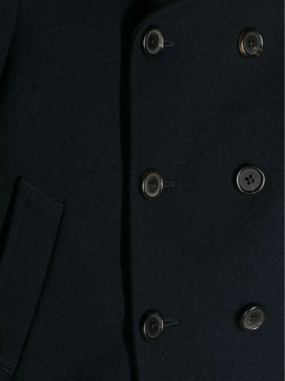 Thom Browne Kids ダブルブレストピーコート - 画像3