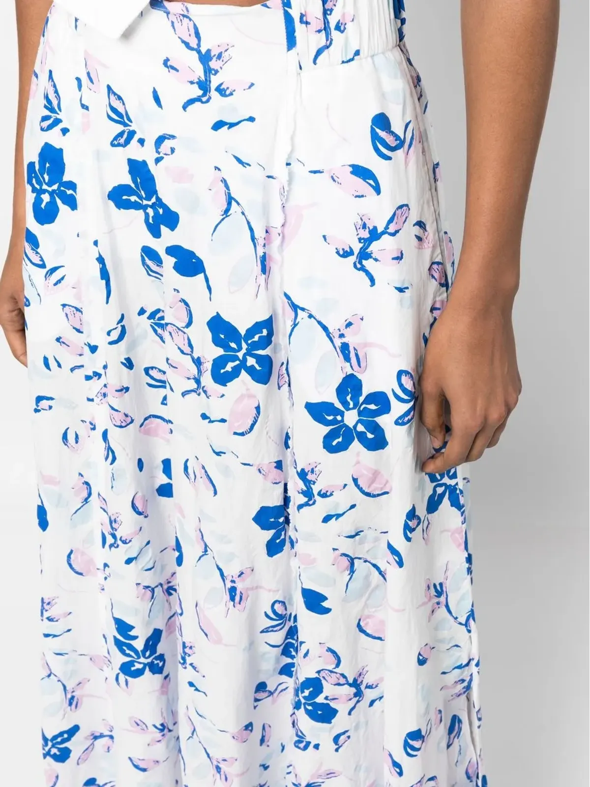 Dorothee Schumacher 花柄プリント シアサッカーマキシスカート - 画像5