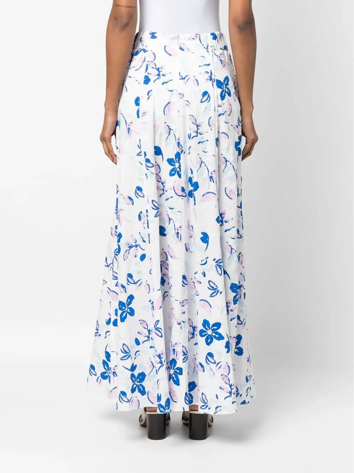 Dorothee Schumacher 花柄プリント シアサッカーマキシスカート - 画像4