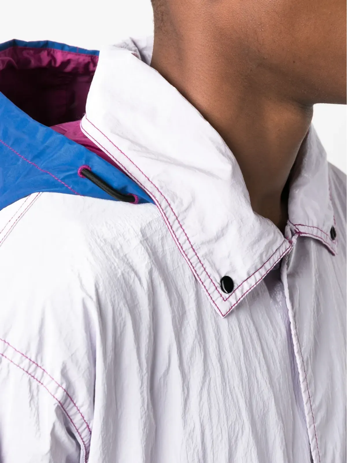 Stone Island Marina logo-print hooded jacket - Pink - 画像5