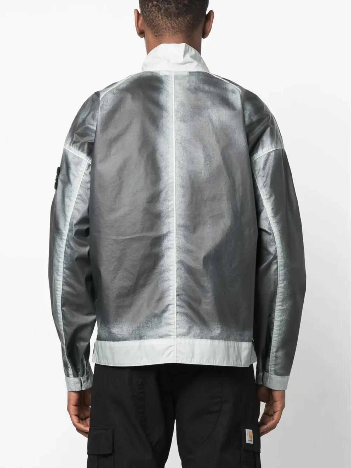 Stone Island Mussola Gommata-TC ハンドスプレー ウィンドブレーカー - 画像4