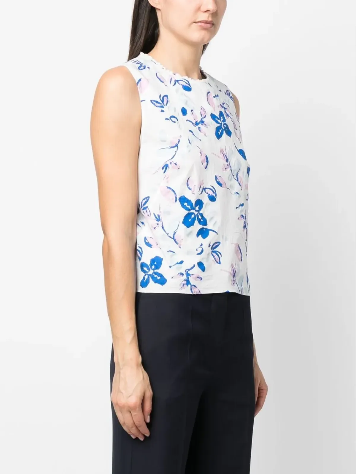 Dorothee Schumacher 花柄プリントカットアウトノースリーブブラウス - 画像4