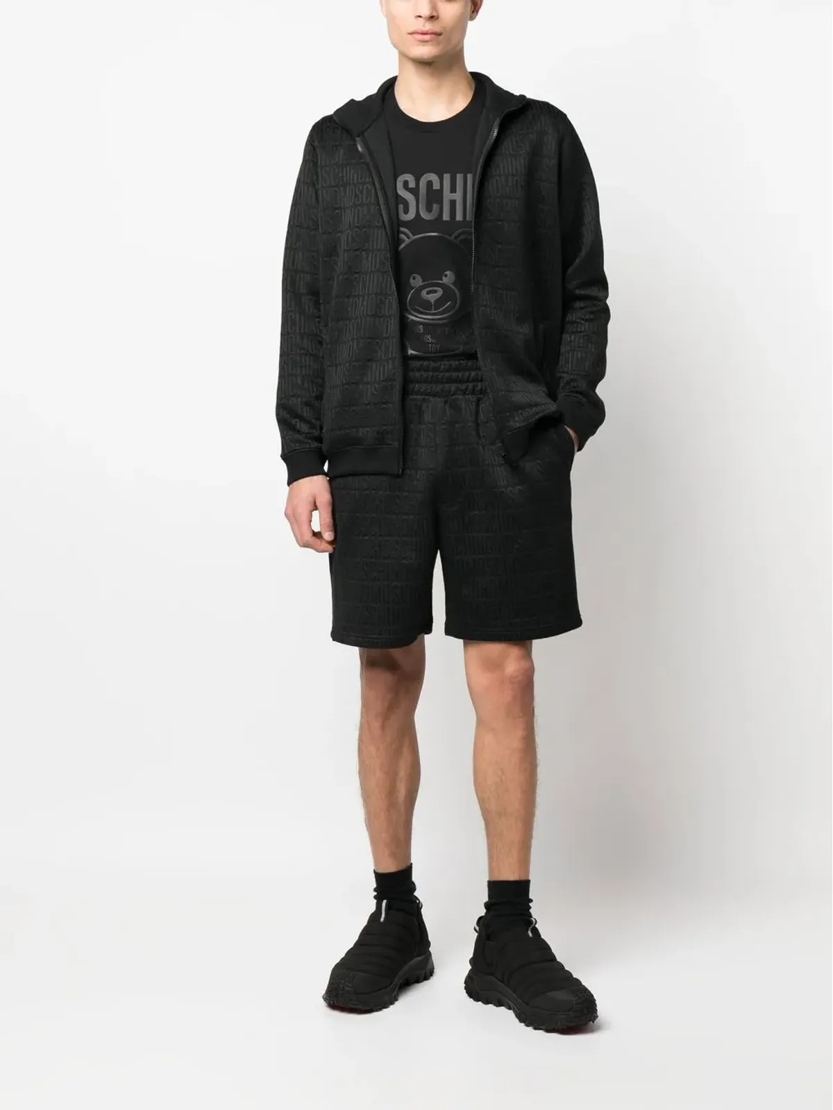 Moschino オールオーバー デボスド ロゴ スウェットシャツ - 画像2