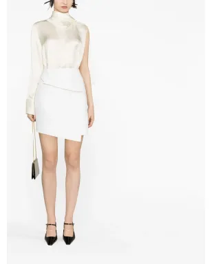 Alexander McQueen アシンメトリック ウール ミニスカート - サムネイル2