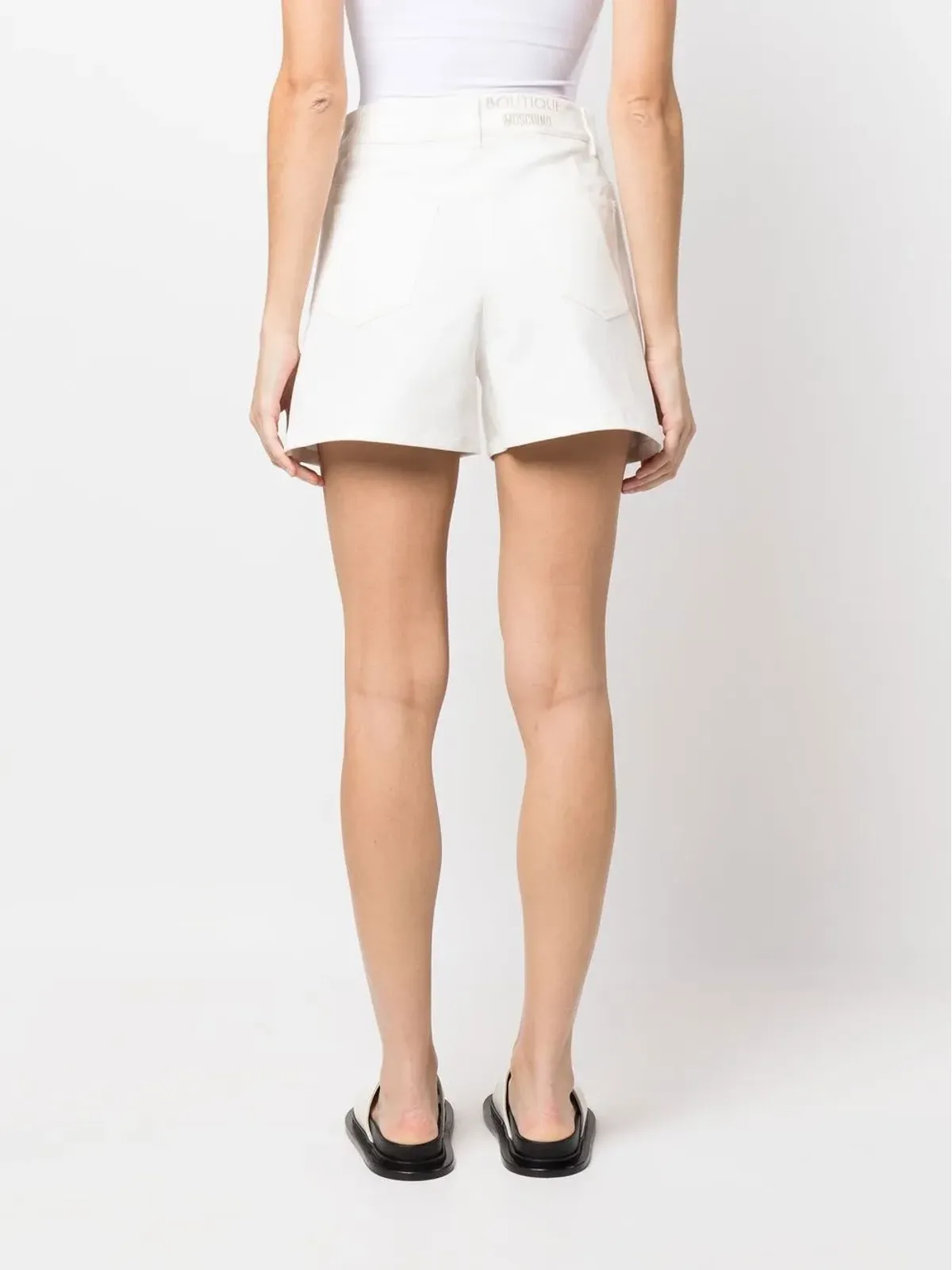 Boutique Moschino 花柄プリントデニムショーツ - White - 画像4