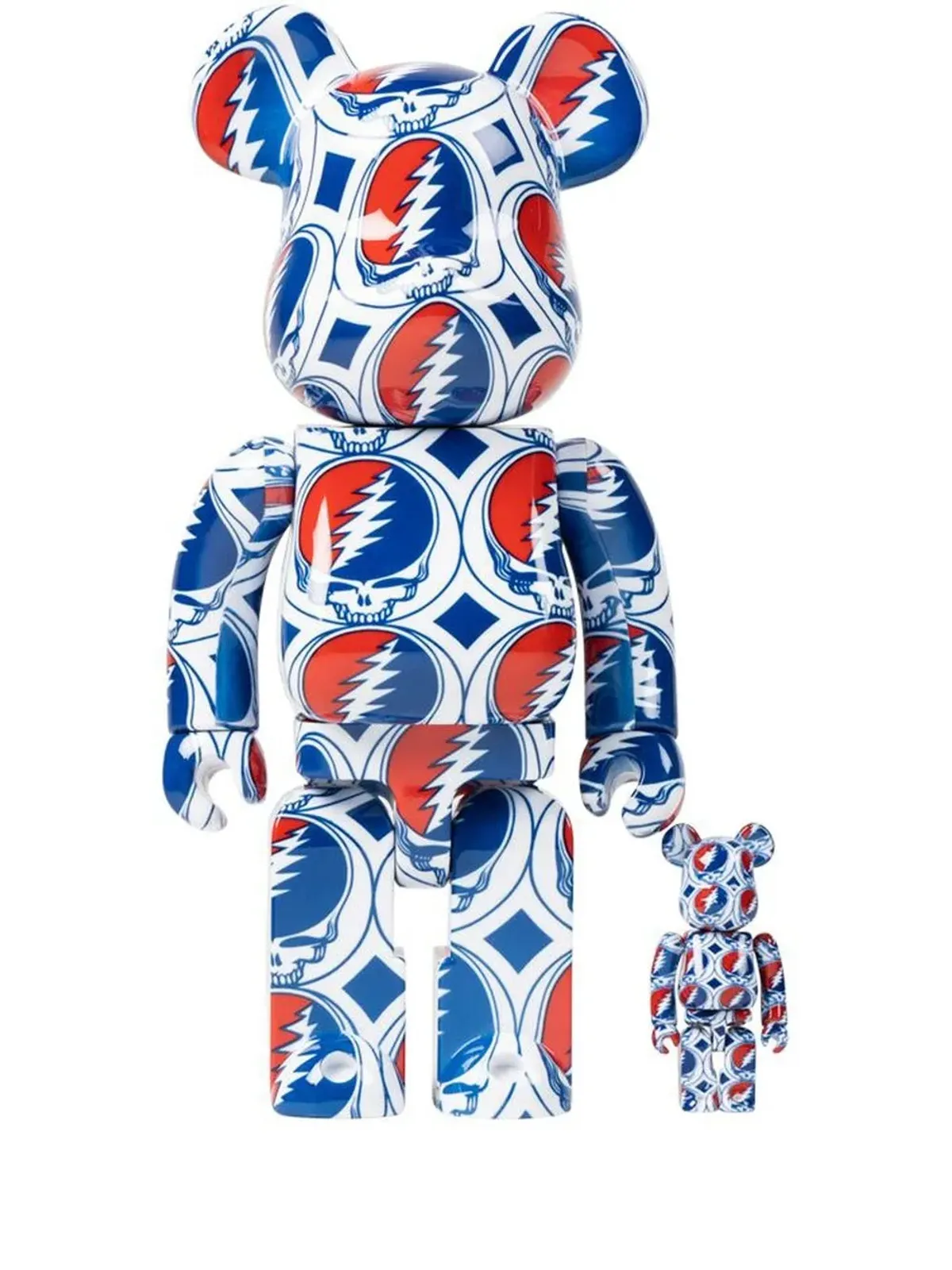 MEDICOM TOY x Grateful Dead Steal Your Face BE@RBRICK フィギュアセット - 画像1