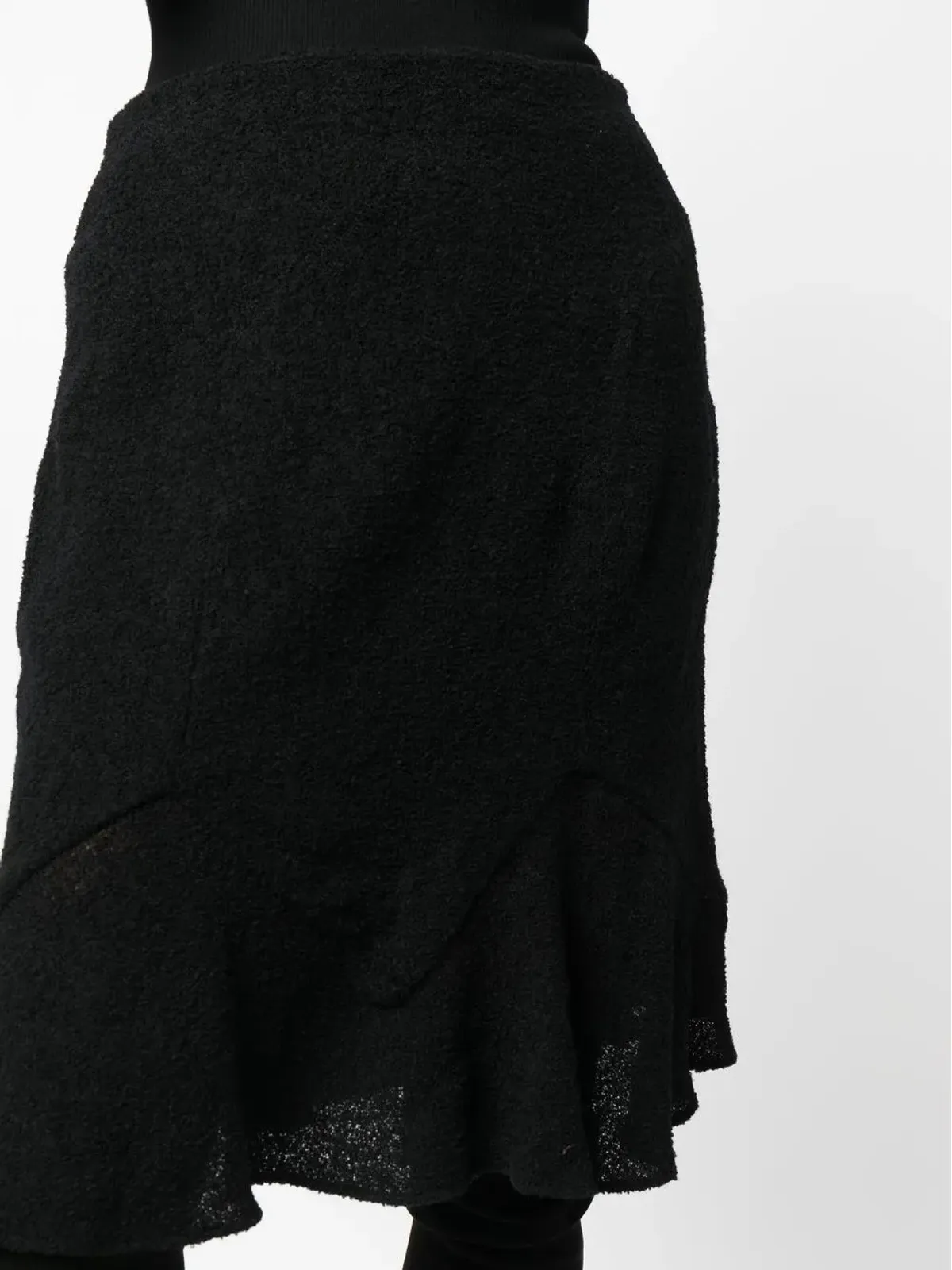 Christian Dior Pre-Owned 1990s フレアヘム ニットスカート - ブラック - 画像5