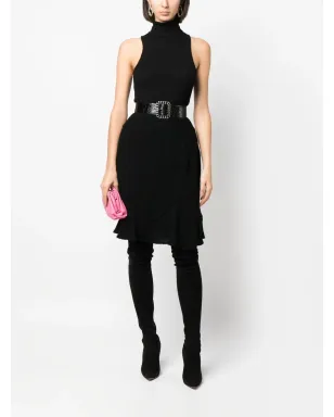 Christian Dior Pre-Owned 1990s フレアヘム ニットスカート - ブラック - サムネイル2