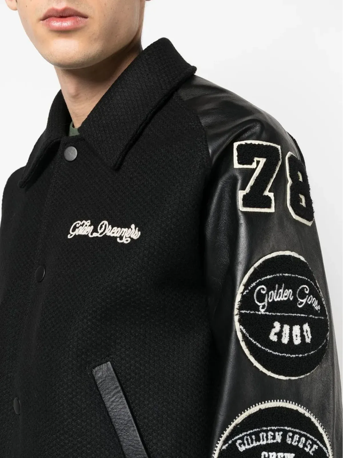 Golden Goose 刺繍入りレターマンジャケット - 画像5