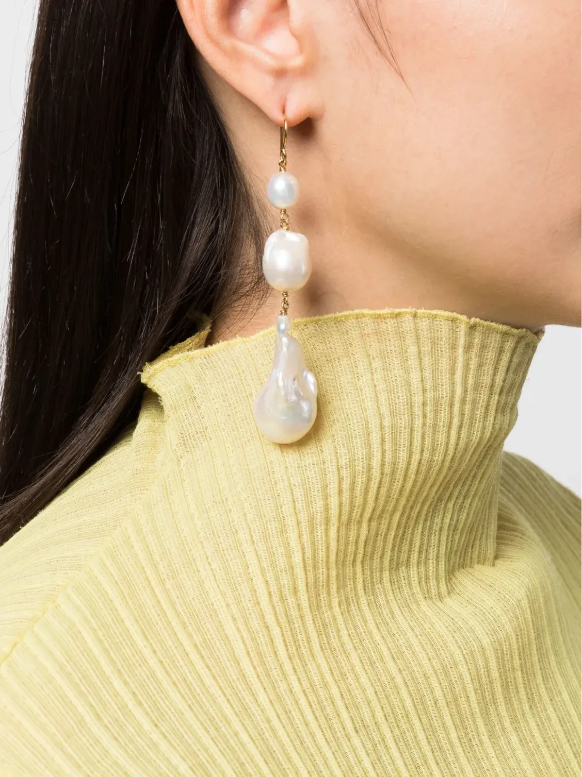 Jil Sander パールドロップイヤリング - 画像3